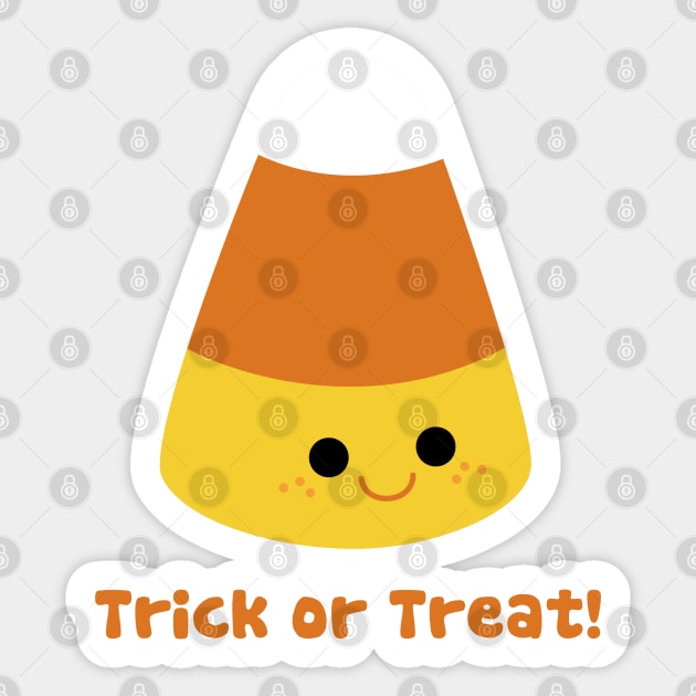 Kawaii Candy Corn Kids Costume - Trick or Treat Halloween Sticker by PUFFYP